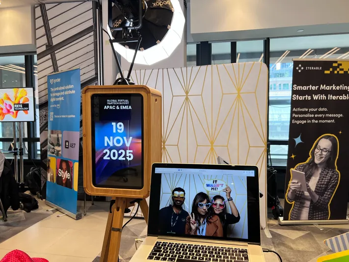 Full corporate photo booth setup