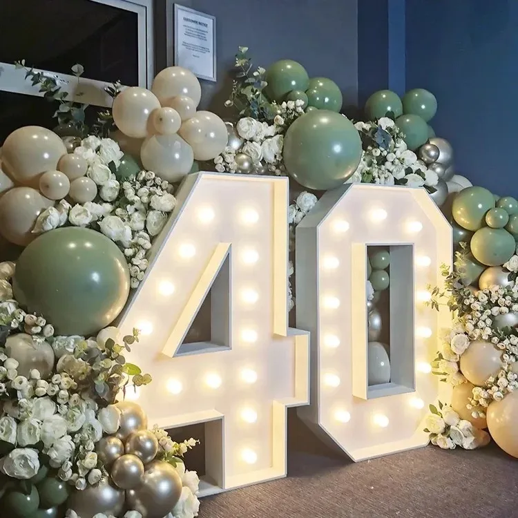 40 birthday marquee numbers