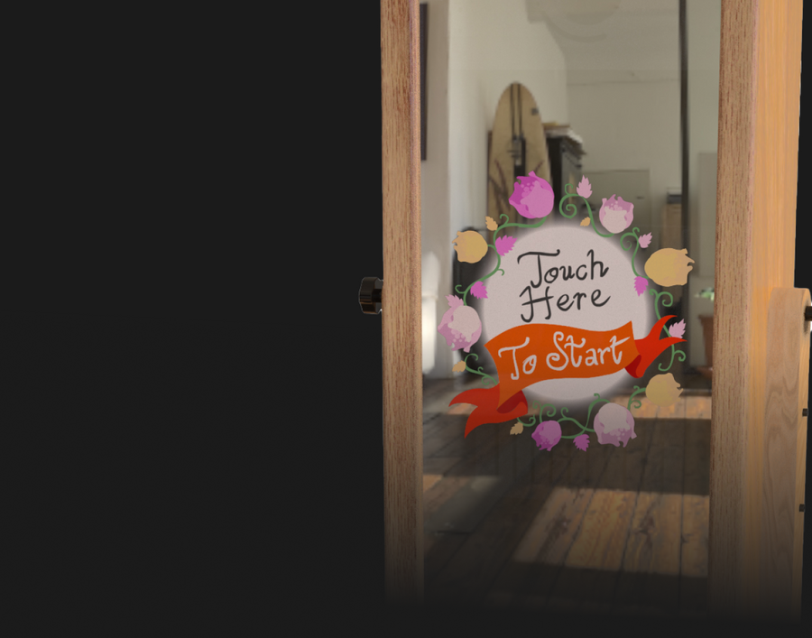 High tech mirror glass and touch interface