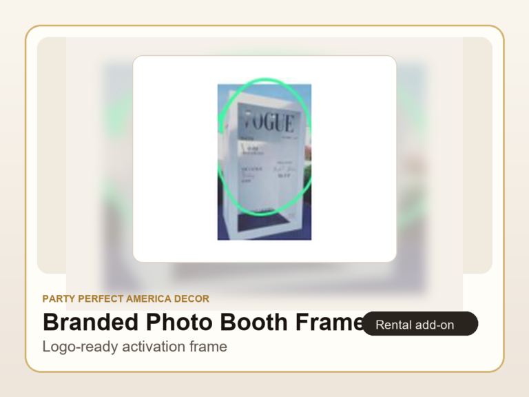 Branded Photo Booth Frame With Logo Space