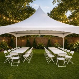 Ultimate Backyard Carnival package in garden setting - Party Perfect America rental