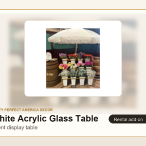 White Acrylic Glass Event Table