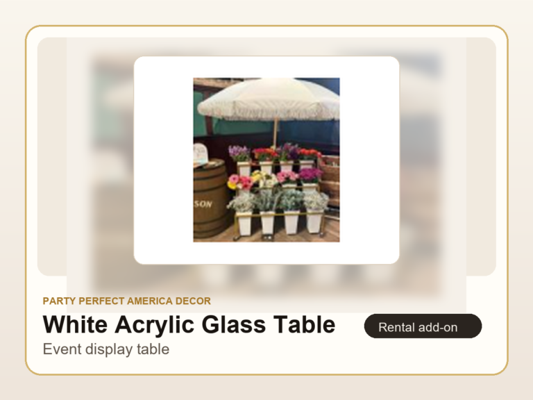 White Acrylic Glass Event Table