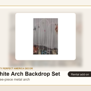White Arch Backdrop Set
