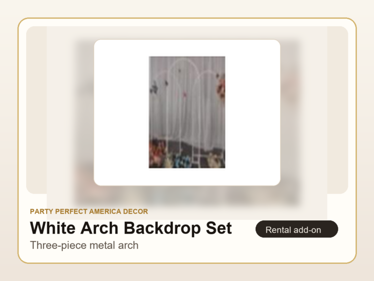White Arch Backdrop Set