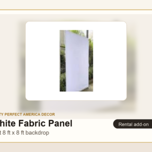 White Fabric Panel 8x8