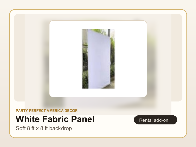 White Fabric Panel 8x8
