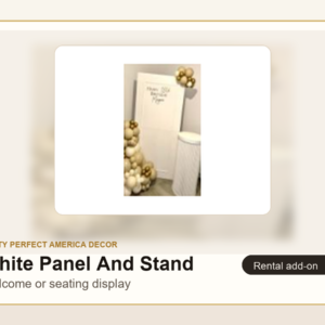 White Panel And Stand