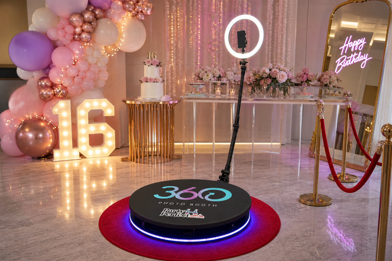 360 Video Booth party rental add-on