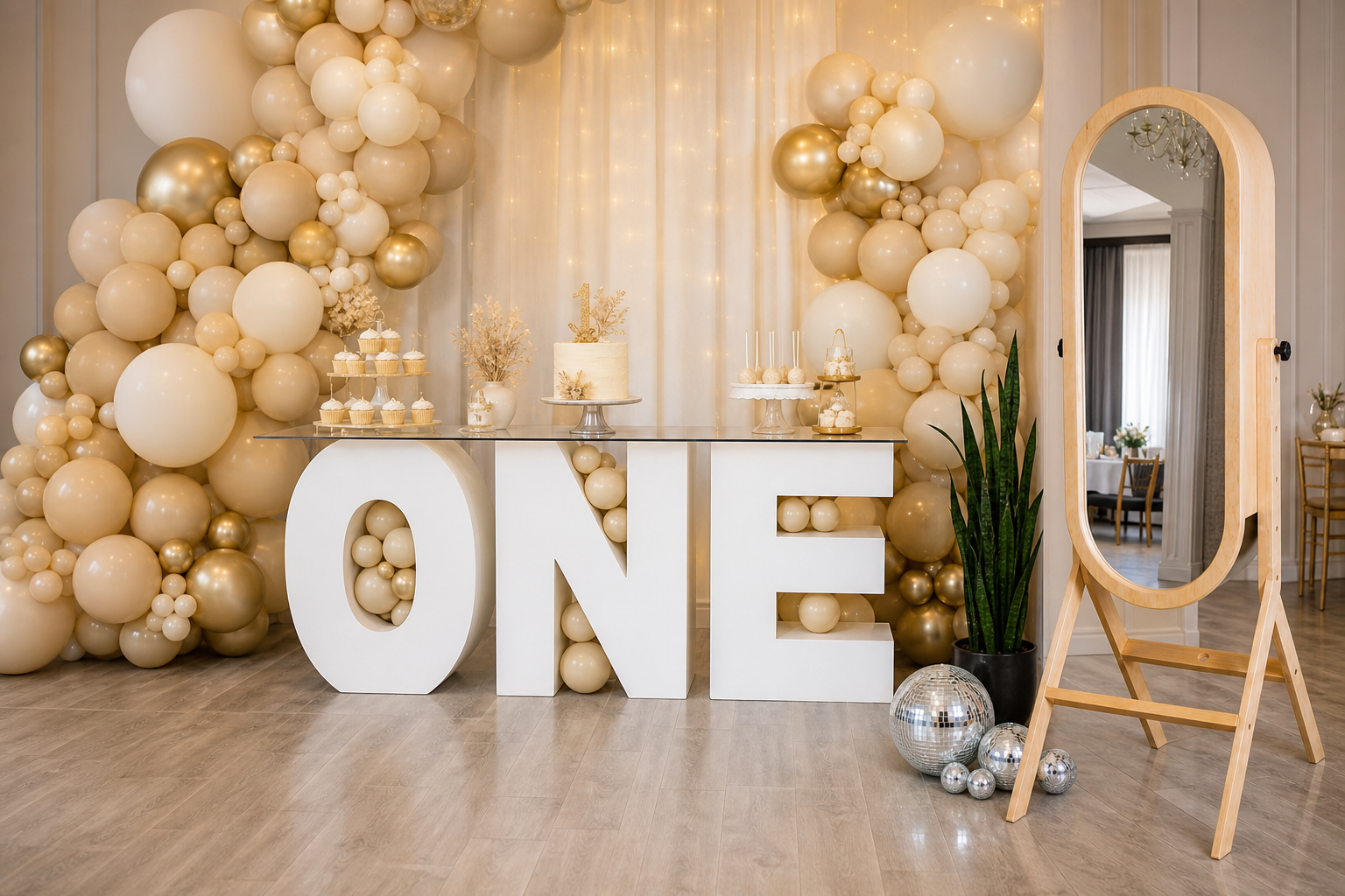 Retro Mirror Booth party rental add-on