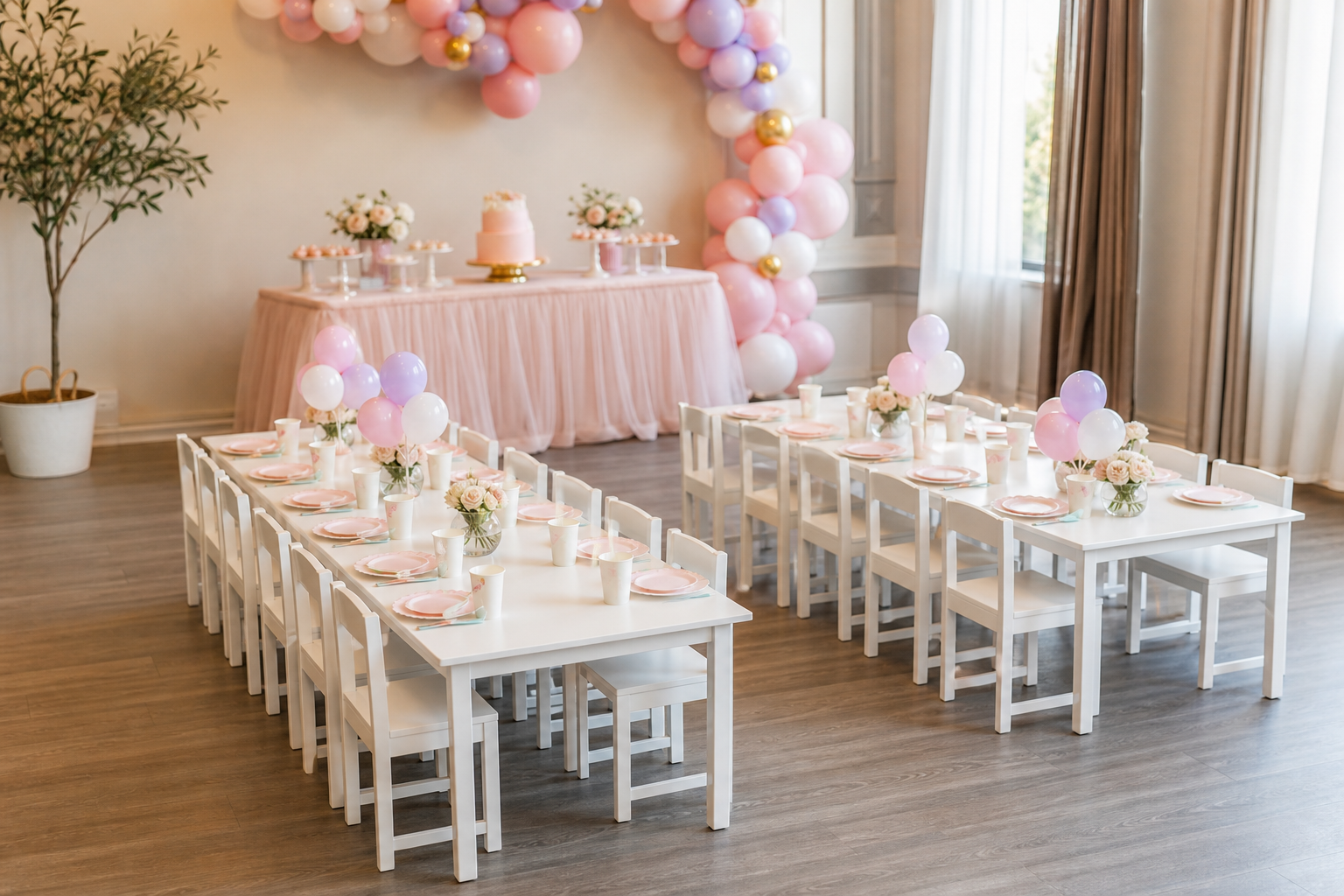 Tables & Chairs party rental add-on