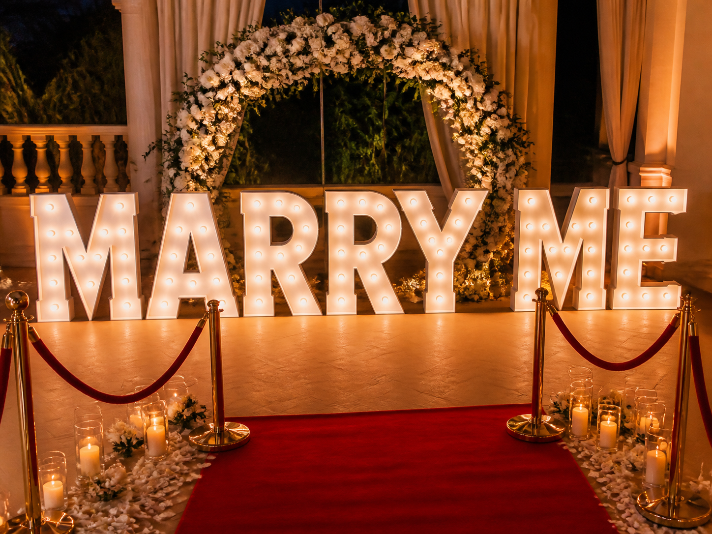 MARRY ME Marquee Letter Set