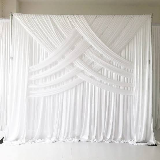 Draped curtain backdrop