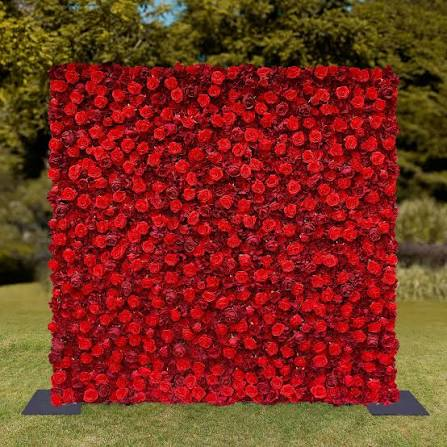 Red flower wall backdrop