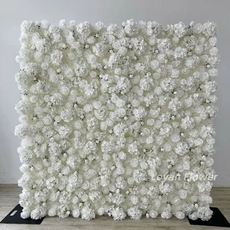 White flower wall backdrop