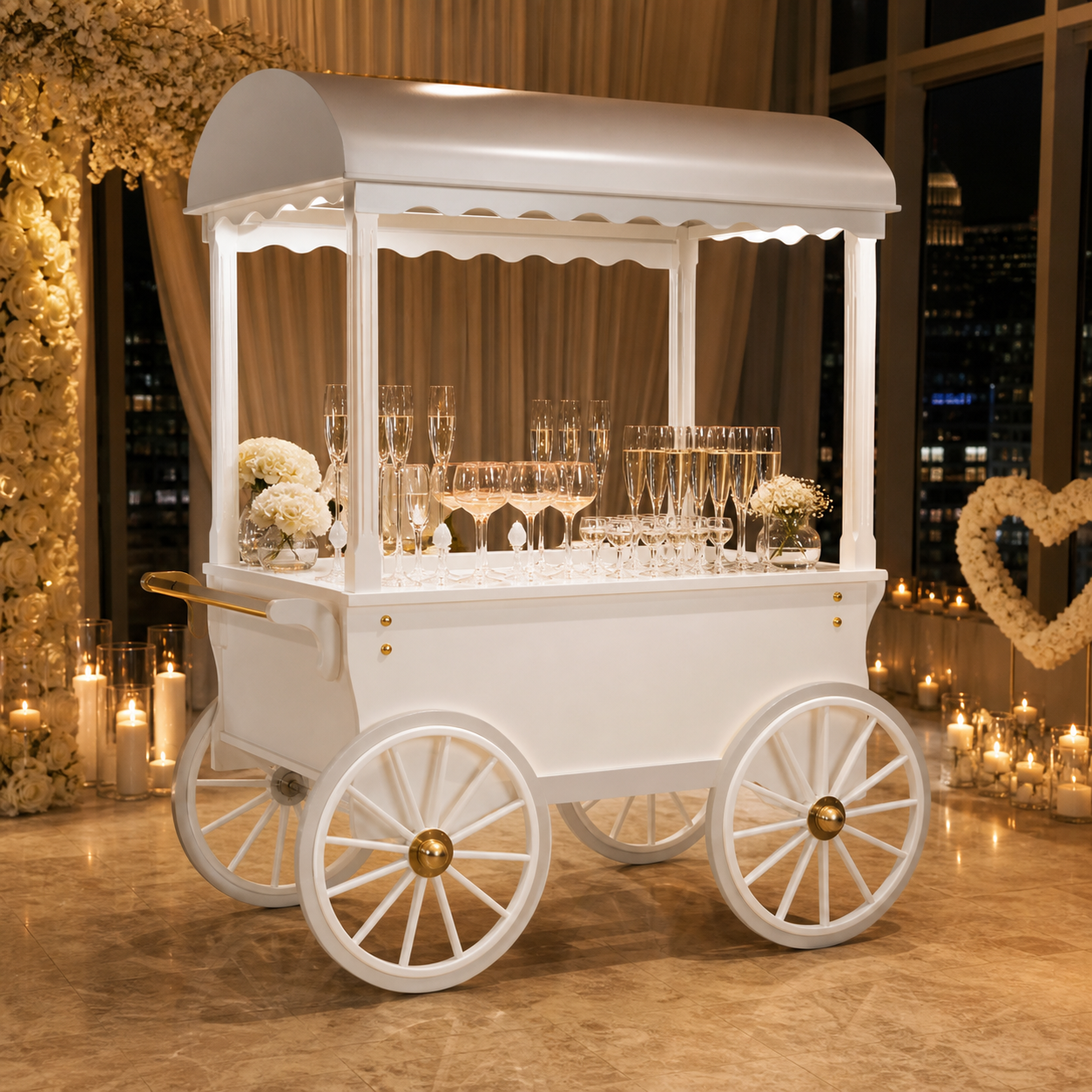 White Candy Cart