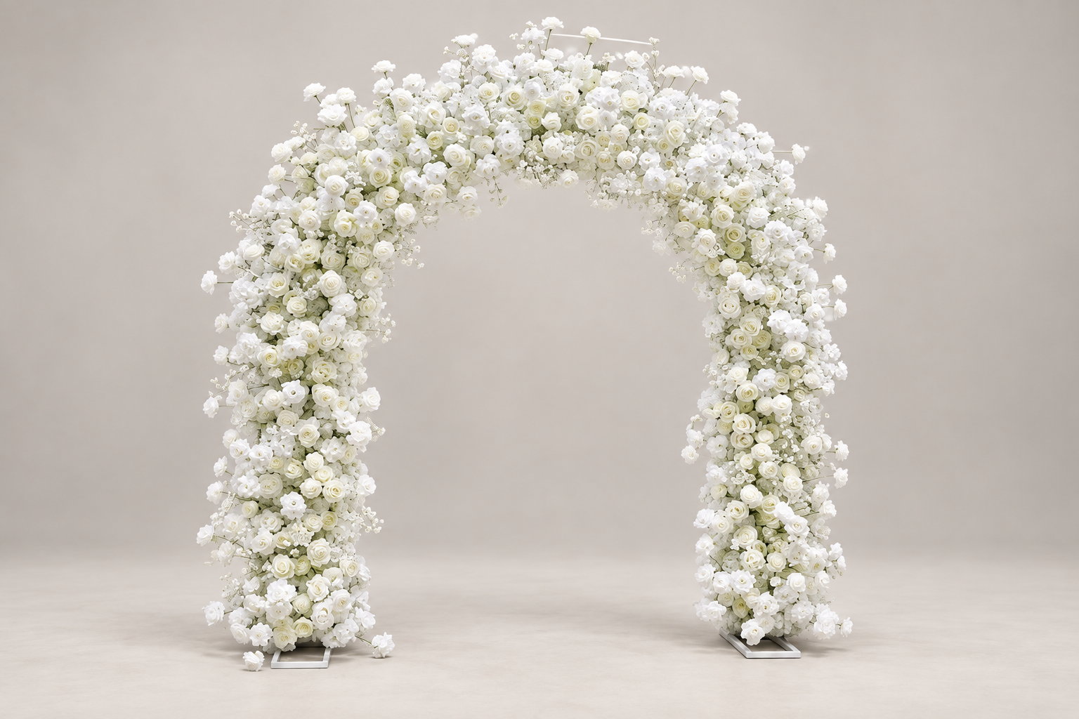 White floral proposal arch