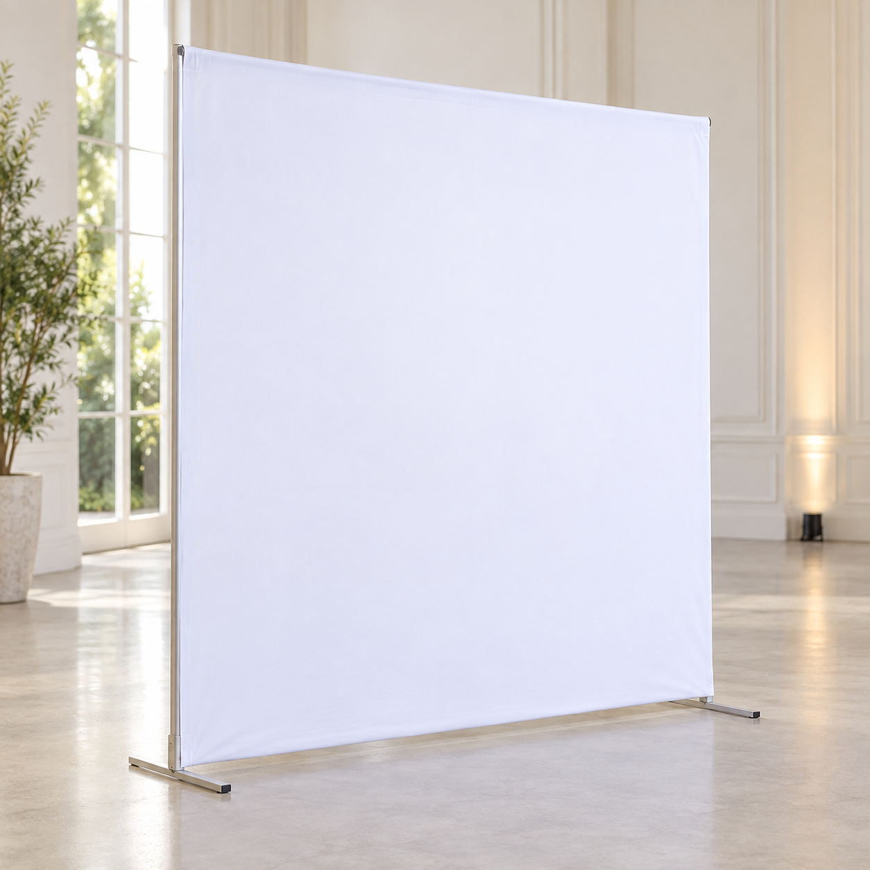 White Fabric Panel 8x8