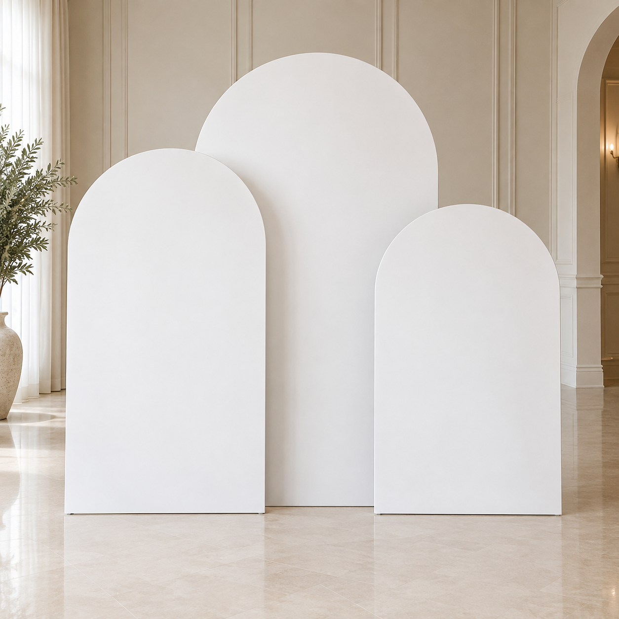 White Multi-Panel Backdrop Set